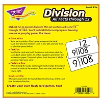 Trend Enterprises® 3” x 6” Division Math 0-12 All Facts Skill Drill Flash Cards