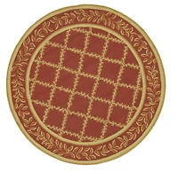 Chelsea Leaf Border 4' X 4' Round Area Rug