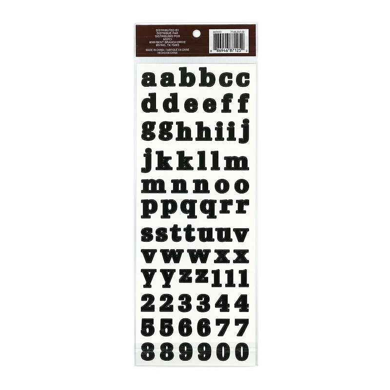 Black Small Font Alphabet Stickers by Recollections™