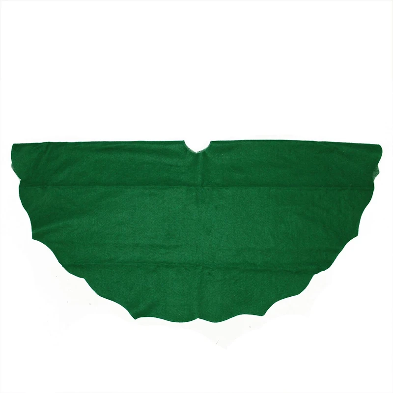 38" Christmas Traditions Green Scalloped Edge Tree Skirt