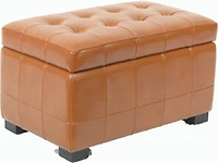 Manhattan Small Storage Ottoman in Saddle