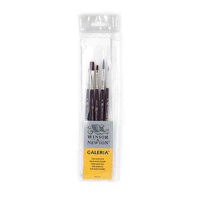 Winsor & Newton® Galeria® Short Handle Brush 5 Pack