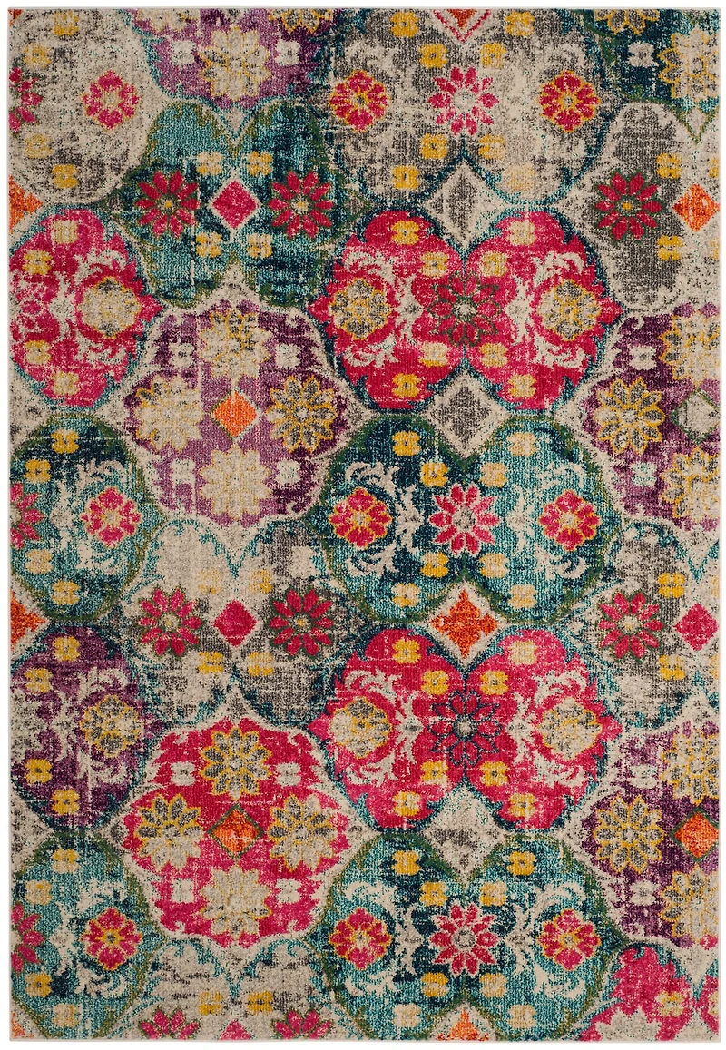 Monaco Modern Floral 4' X 5'-7" Area Rug