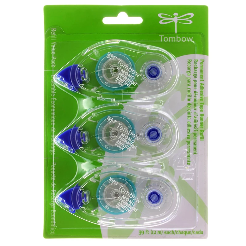 12 Packs: 3 ct. (36 total) Tombow MONO Permanent Adhesive Tape Refills