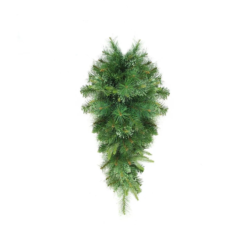 48" Unlit Cashmere Mixed Pine Teardrop Swag