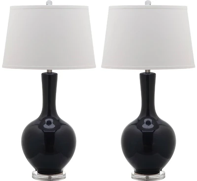 Blanche Gourd Lamp Set in Navy
