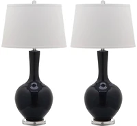 Blanche Gourd Lamp Set in Navy