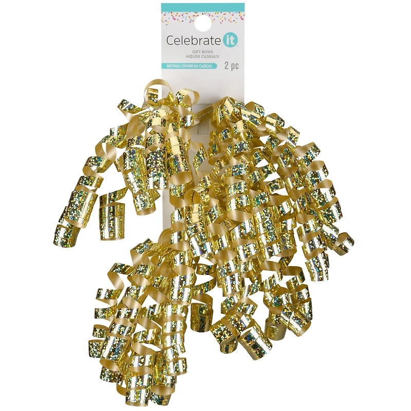 Holographic Gold Twisty Bows By Celebrate It™