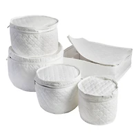 Honey Can Do White Dinnerware Storage Set, 5 Pieces
