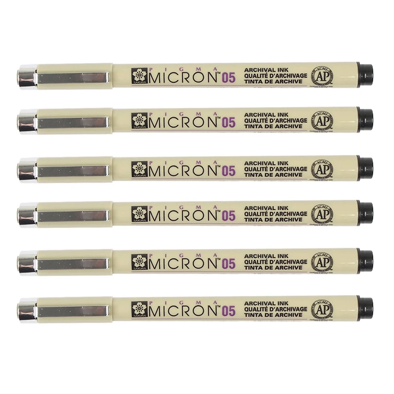 6 Packs: 6 ct. (36 total) Pigma® Micron™ 05 Fine Line Black Pens