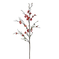  Coral Quince Blossom Stem