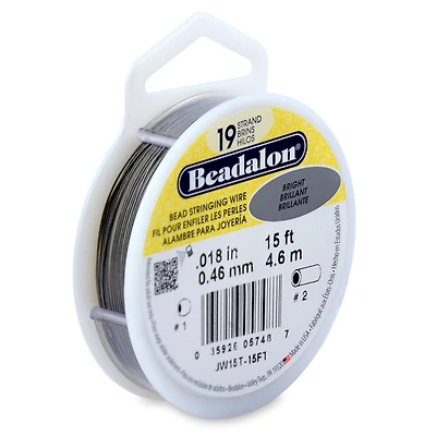 Pack: Beadalon® 0.46mm Bright 19 Strand Bead Stringing Wire