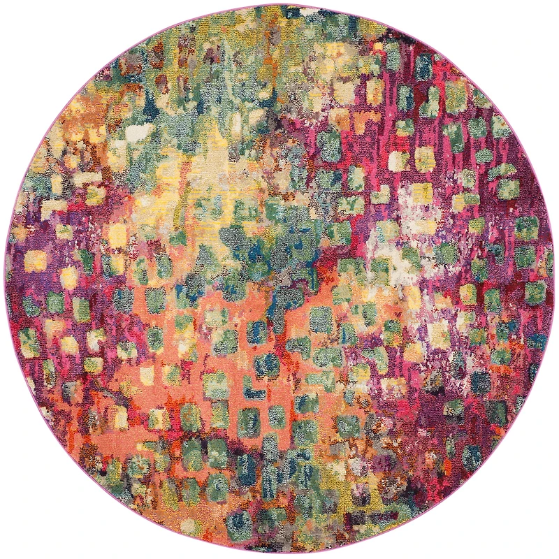 Monaco Splash 3' X 3' Round Area Rug