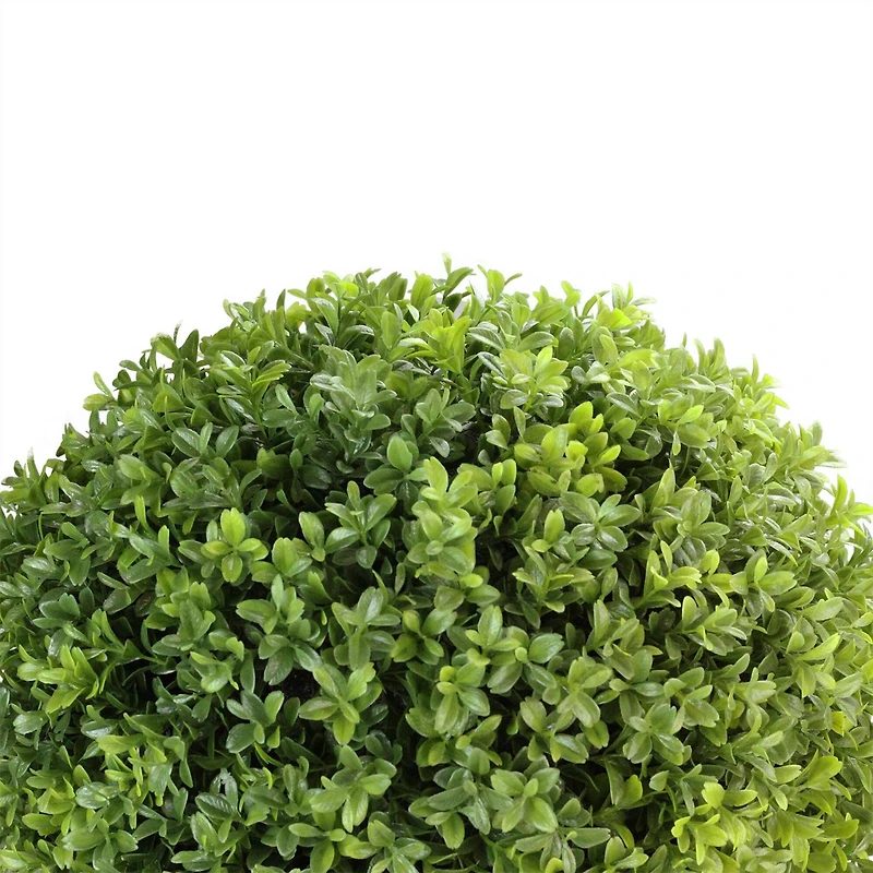 27" Green Artificial Boxwood in Stone Look Ceramic Pot