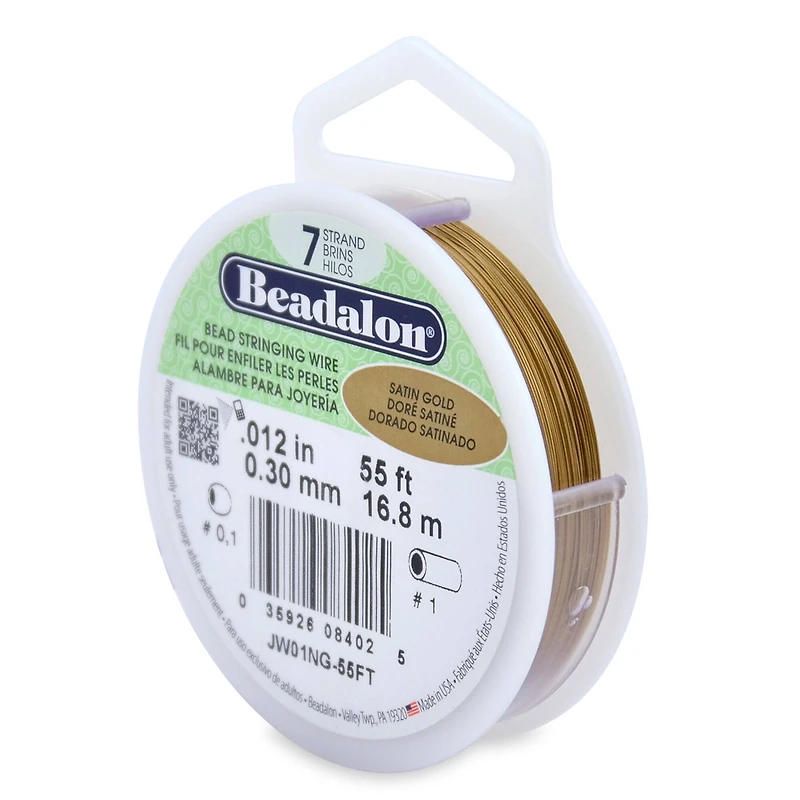 Beadalon® 0.30mm Satin Gold Bead Stringing Wire