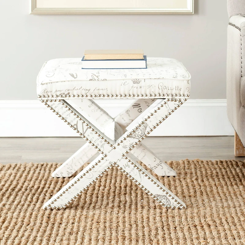 Palmer Ottoman in Multi / Beige