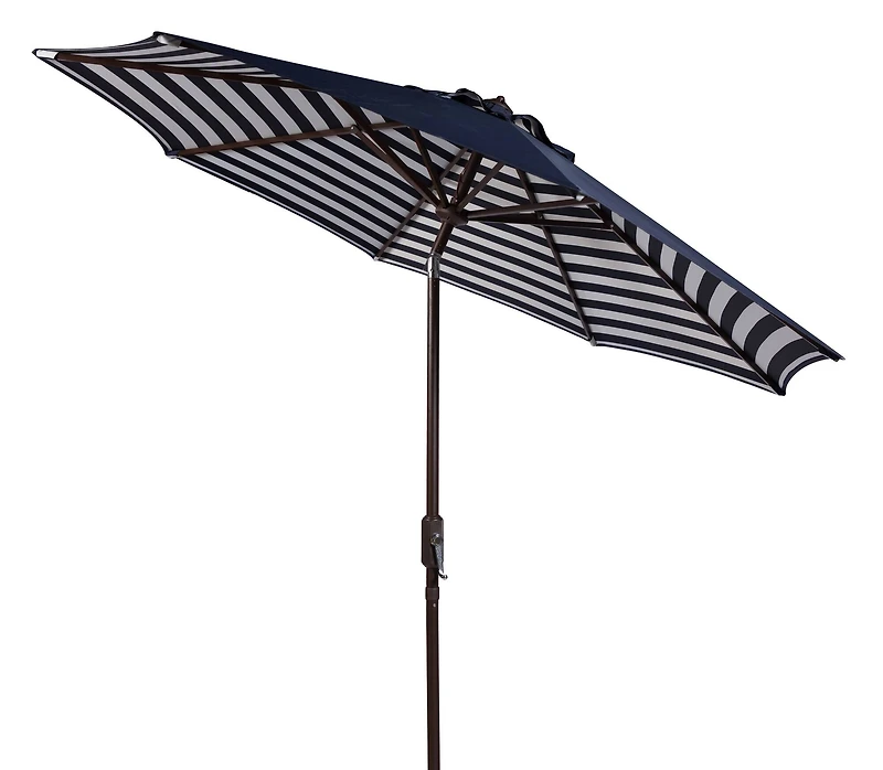 Tiana 9Ft Crank Umbrella in Navy & White