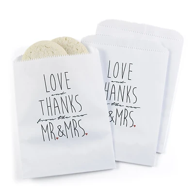 Hortense B. Hewitt Co. Treat Bags, Newlywed Mr. & Mrs.