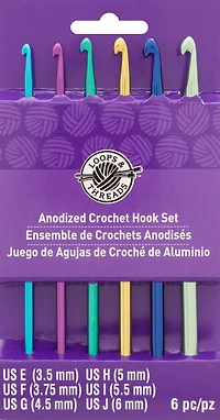 Anodized Crochet Hook Set by Loops & Threads®, E-J
