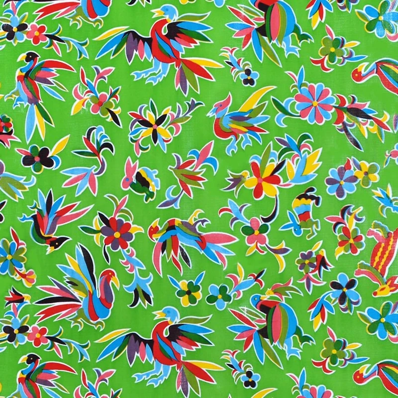 Lime Green Aztec Oilcloth