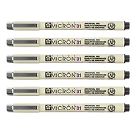 6 Packs: 6 ct. (36 total) Pigma® Micron™ 01 Fine Line Black Pens