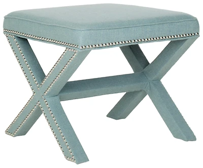 Palmer Ottoman in Sky & Blue