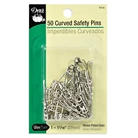 50 Curved Safety Pins, Size 1