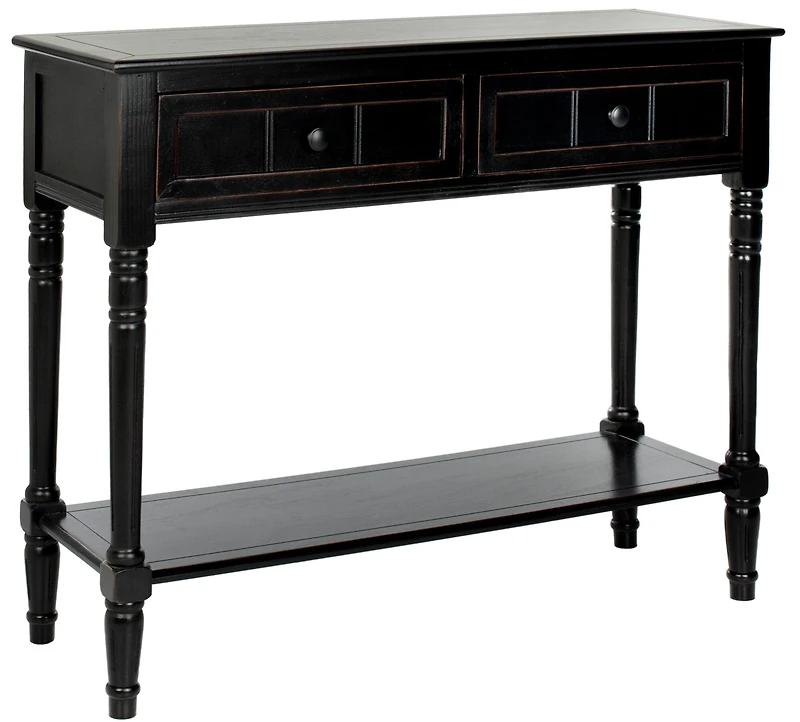 Samantha Console in Distressed Black