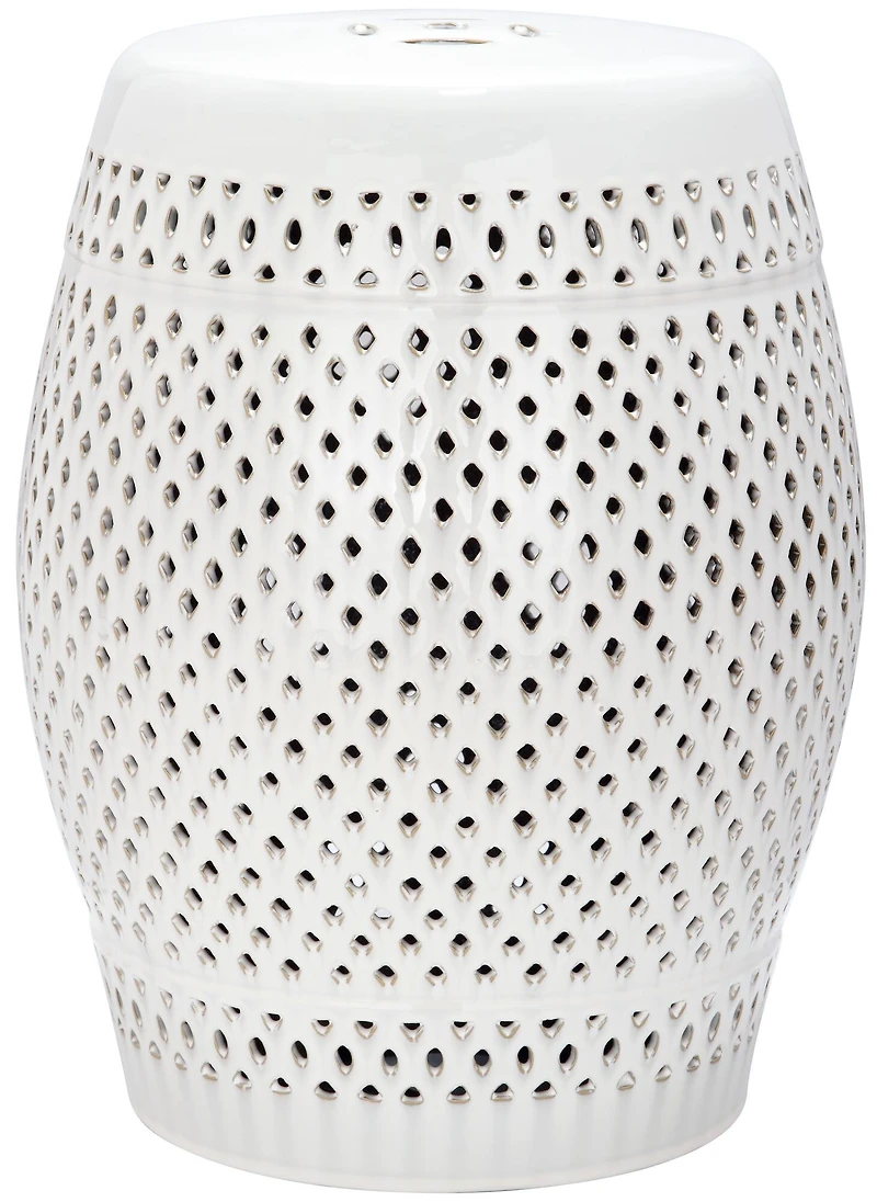 Diamond Garden Stool in Creme