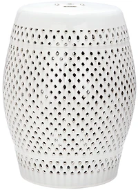 Diamond Garden Stool in Creme