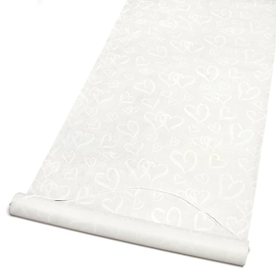 Hortense B. Hewitt Co. Linked Hearts Aisle Runner, Ivory