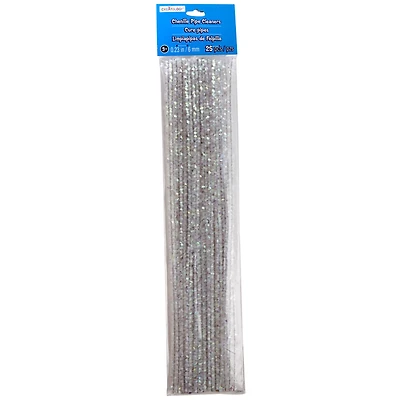 12 Packs: 25 ct. (300 total) Iridescent White Chenille Pipe Cleaners by Creatology™