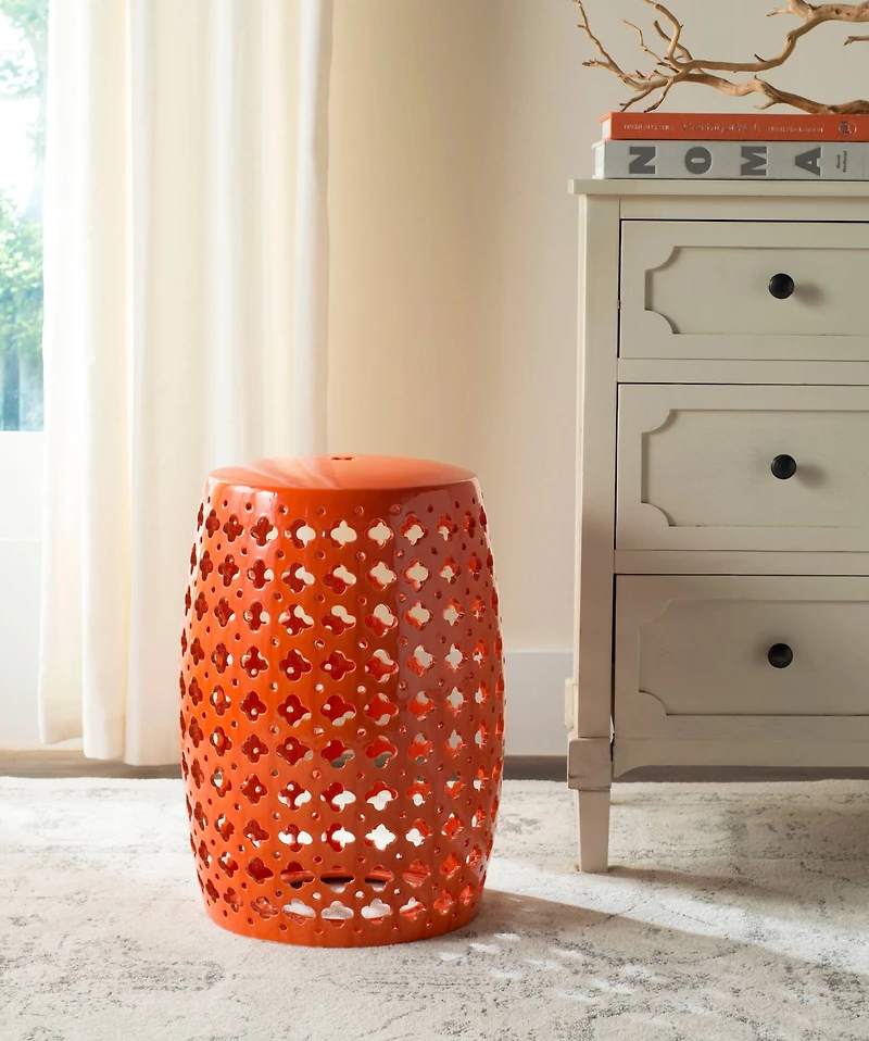 Lacey Garden Stool in Orange