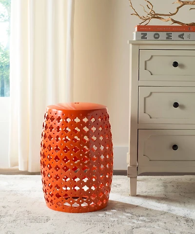 Lacey Garden Stool in Orange