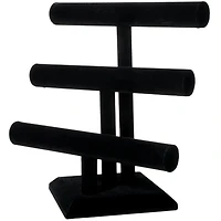 12" Triple Bar Black Velvet Jewelry Stand by Bead Landing™