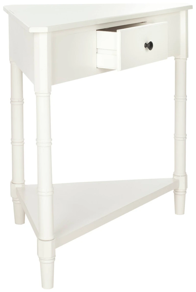 Gomez Corner Table in Distressed Cream