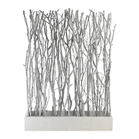 26.75" Standing Birch Bouquet in Rustic White Box