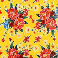 Yellow Hibiscus Oilcloth