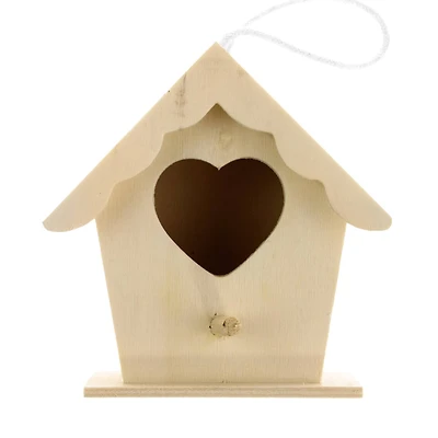 3.5" Wood Heart Birdhouse by Make Market®