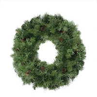24" Dakota Red Pine Artificial Wreath with Pinecones