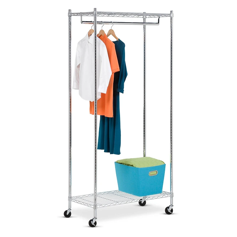 Honey Can Do 75" Chrome Heavy Duty Urban Garment Rack