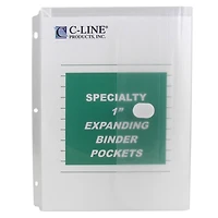 C-Line® Clear Super Heavyweight Poly Binder Pockets, Pack of 10