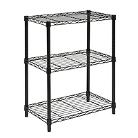 Honey Can Do 3-Tier Black Shelving Unit