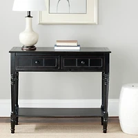 Samantha Console in Distressed Black