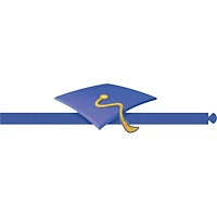 Eureka® Blue Graduation Cap Crowns, 32ct.