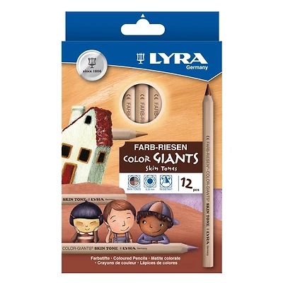 Lyra ColorGiants Colored Pencils 12 Color Set, Skin Tones
