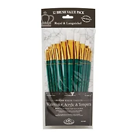 Royal & Langnickel® Zip N' Close White Taklon Short Handle Set