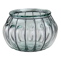 10.25" Tea Garden Transparent Spanish Glass Candle Holder
