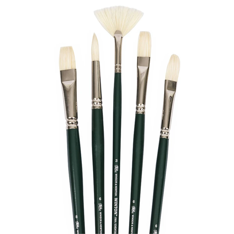 Winsor & Newton® Winton® Long Handle 5 Piece Brush Set