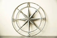 Hello Honey® Metal Compass Wall, Distressed Aqua